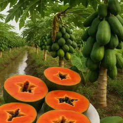 Hạt giống đu đủ lùn ruột đỏ Hạt giống đu đủ lùn ruột đỏ