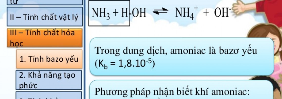 Khí amoniac làm giấy quỳ tím ẩm chuyển màu gì? Khí amoniac làm giấy quỳ tím ẩm chuyển màu gì?